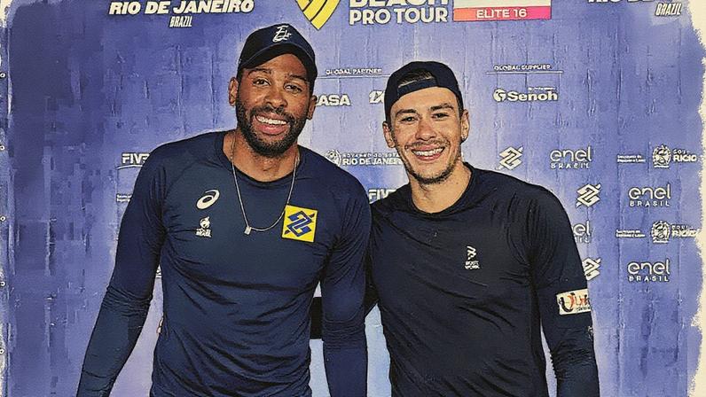 Arthur e Evandro (Foto: Pedro Bernardo Antonio dos Santos / Lance!)