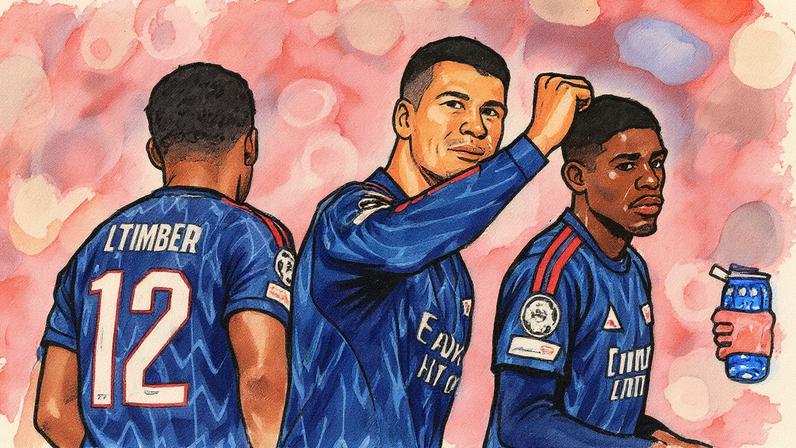 Jogador do Arsenal marca um gol e dá assistência em partida da Champions League (Foto: Reprodução)