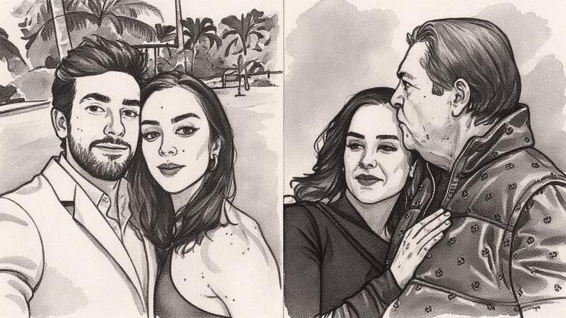 Filha mais velha de Faustão, Lara, e Julinho Casares durante cerimônia de casamento intimista (Foto: Reprodução)