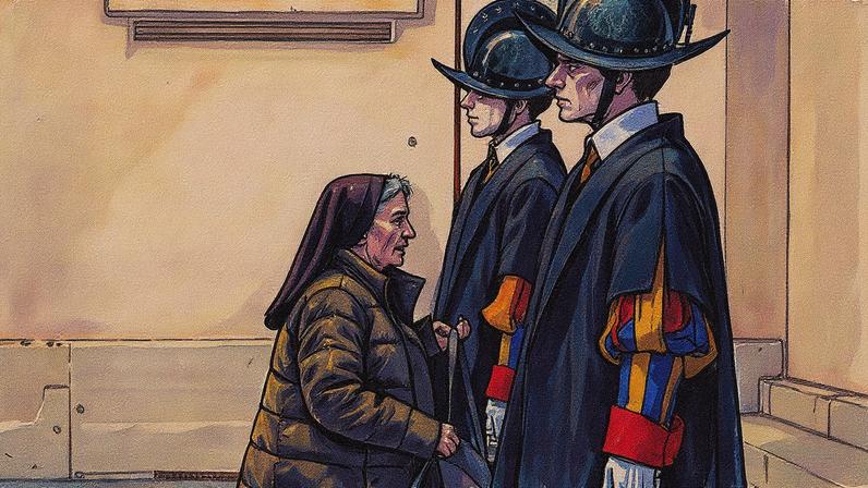 Monja argentina Martha Pelloni durante visita ao Vaticano (Foto: Reprodução)