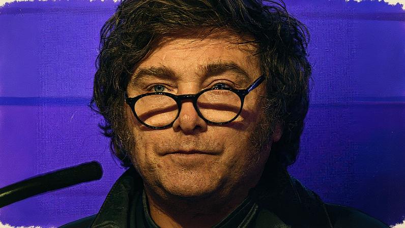 Presidente argentino, Javier Milei, discursa após as eleições provinciais de meio de mandato em La Plata, província de Buenos Aires (Foto: Reprodução)