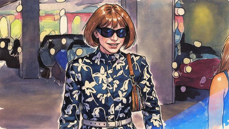 Anna Wintour no US Open em Nova York (Foto: Reprodução)