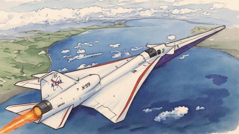 Lançamento do X-59 em evento da NASA com público presente (Foto: Reprodução)