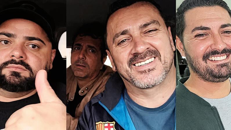 Homens posam para a foto, da esquerda para a direita: Afonso, Robishley, Rafael e Alencar (Foto: Reprodução)