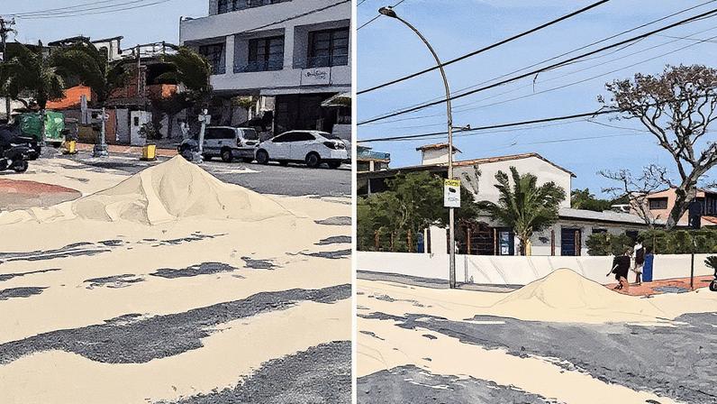 Ventos fortes levantam areia nas ruas e Marinha suspende passeios de barco na região dos Lagos (Foto: Reprodução)