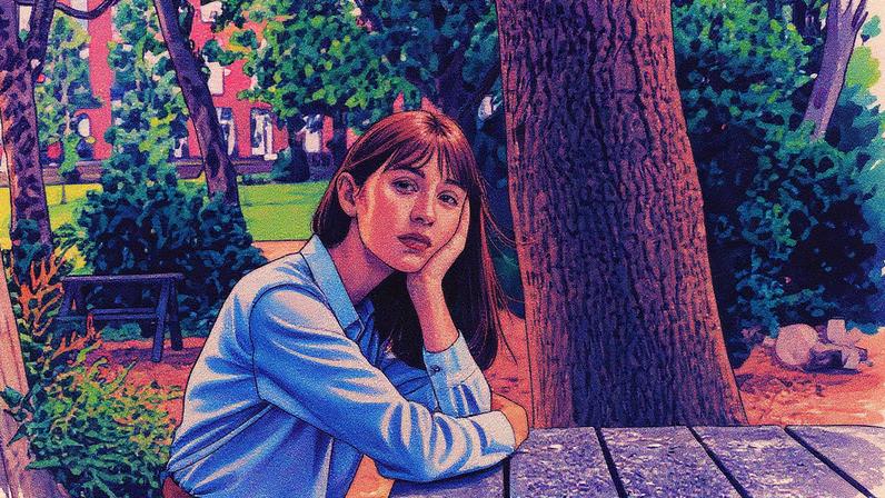 Escritora Sally Rooney em uma praça em Dublin, na Irlanda (Foto: Reprodução)