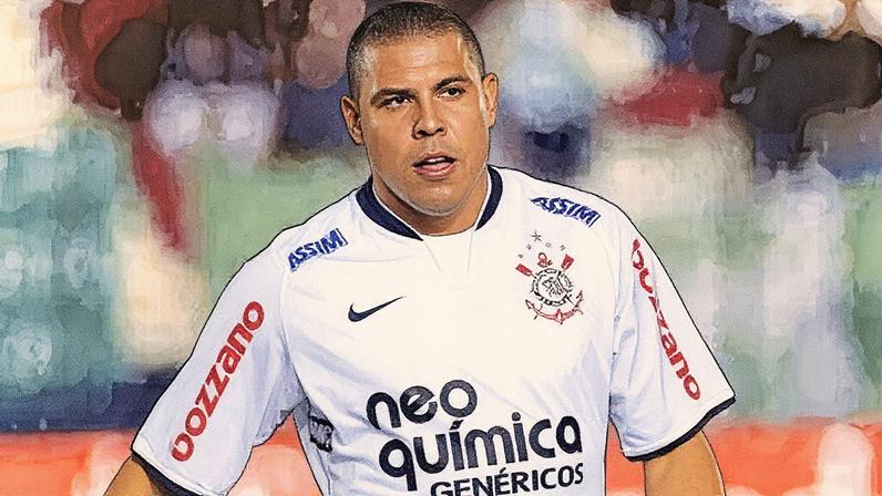 Ronaldo em campo durante partida da Libertadores de 2010 pelo Corinthians (Foto: Reprodução)