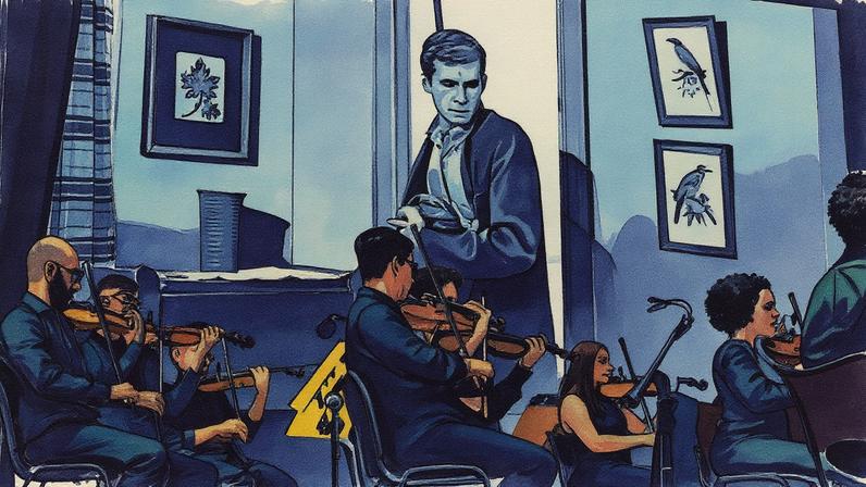 Orquestra realiza apresentação ao vivo da trilha sonora do filme 'Psicose' (Foto: Reprodução)