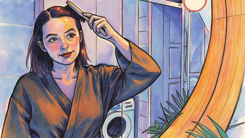 Mulher fazendo penteado (Foto: Reprodução)