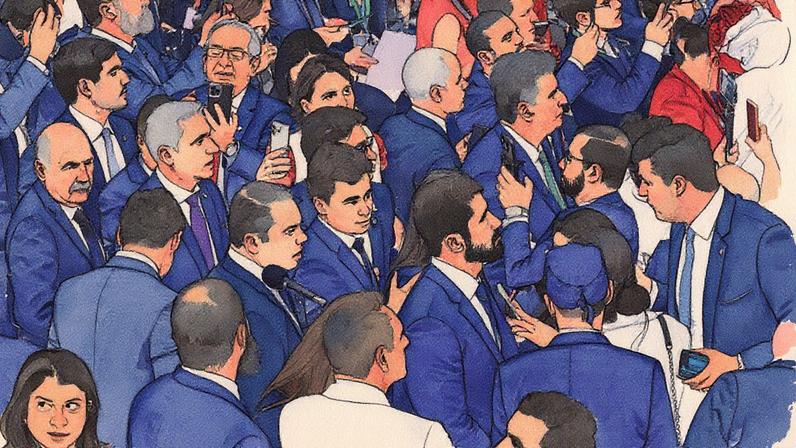 Deputados de oposição analisam a urgência do projeto da anistia (Foto: Reprodução)