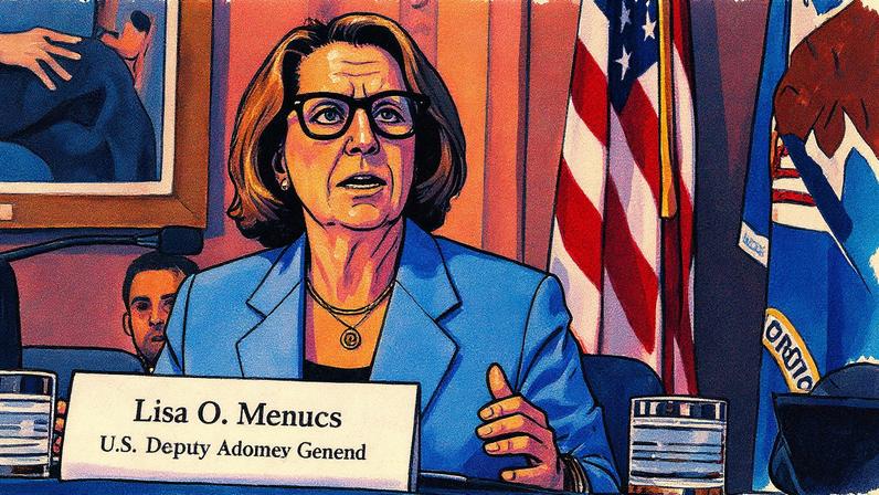 Deputy Attorney General Lisa Monaco speaks during an Election Threats Task Force meeting at the Justice Department on September 4, 202