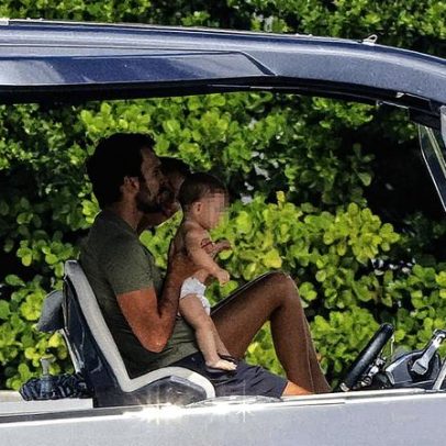 Gisele Bündchen passeia com Joaquim Valente e filha