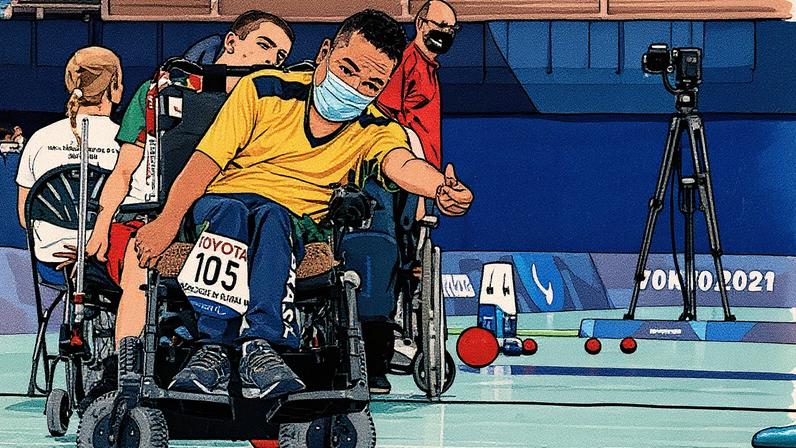 José Carlos Chagas em ação nos Jogos Paralímpicos de Tóquio (Foto: Fabio Chey/CPB)