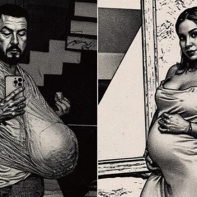 Thiago Nigro experimenta dia de 'grávida' para entender esposa