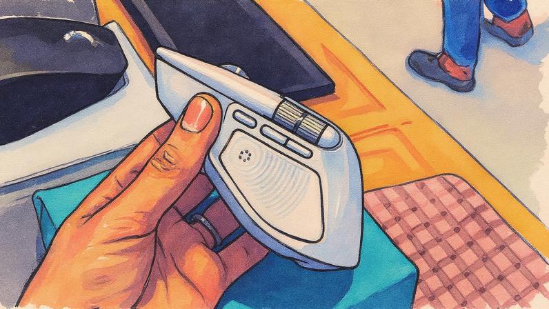 An image that shows a grey and black Logitech MX Master 4 next to each other.