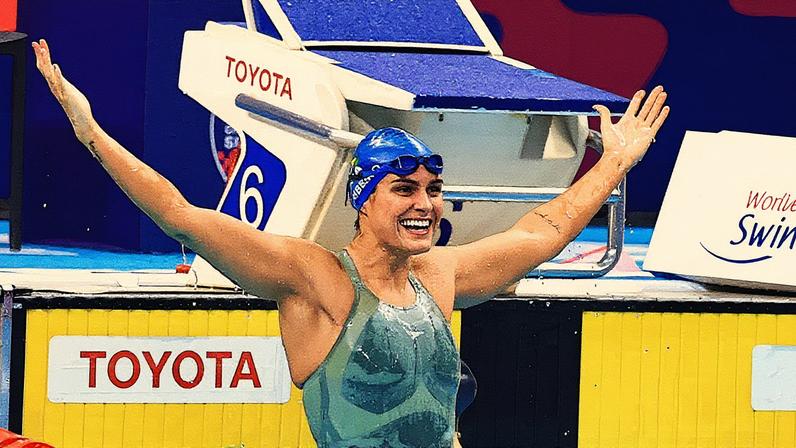 Mariana Gesteira, medalhista de ouro nos 50m livre S9 (Foto: Marcello Zambrana/CPB)