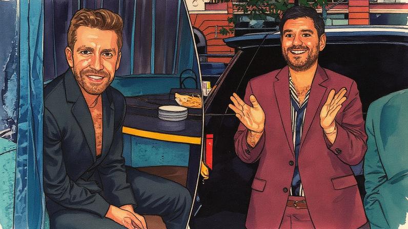 Danny Murphy and Evan Real dressed to impress at the first-ever 'Virtual Reali-Tea' Awards last week. Weston Kloefkorn; James Keivom