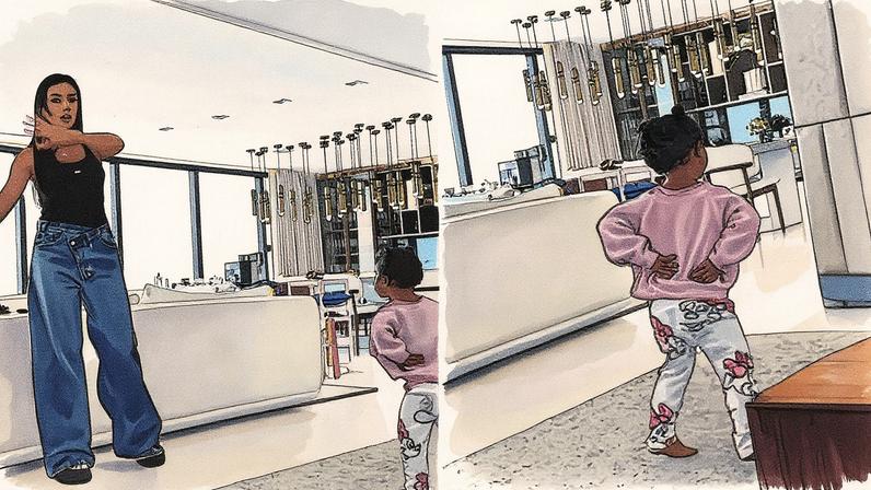 Neymar mostrar vídeo de Mavie e Bruna Biancardi dançando — Foto: Reprodução/ Instagram