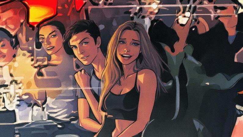 Sacha Baron Cohen was pictured at a party with Hannah Palmer weeks before their reported dinner date. Vas J Morgan / Instagram