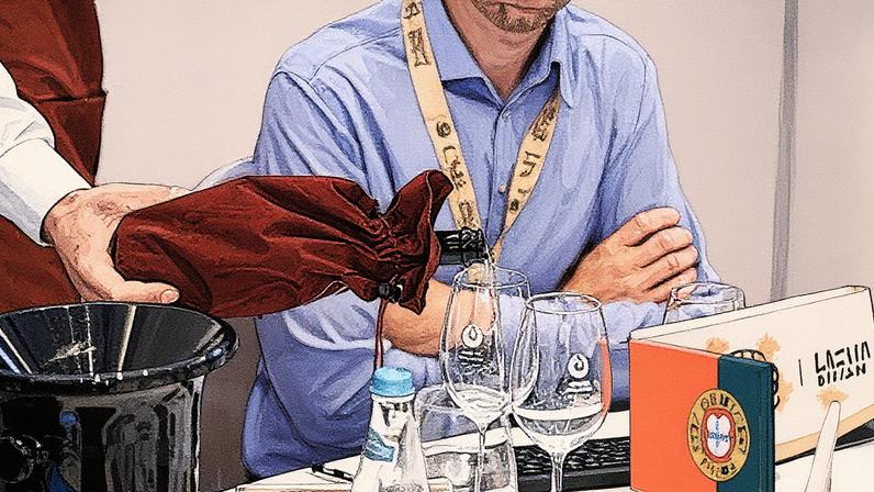 Espumante é provado às cegas durante sessão do Concurso Mundial de Bruxelas • Divulgação