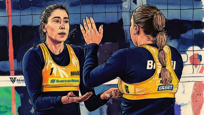 Carol e Rebecca (Foto: Reprodução / Volleyballworld)