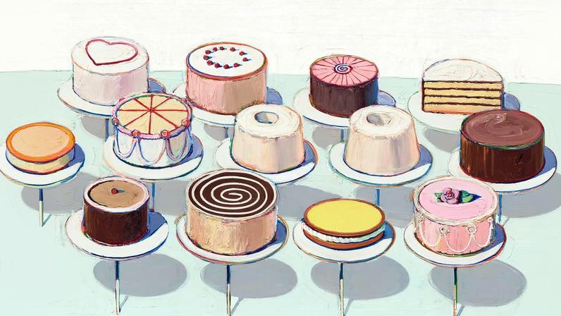“Extraordinarily painterly”: reproductions of Thiebaud’s works, like Candy Counter (1969), can lack the depth and richness of the originals, the exhibition’s curator says © Wayne Thiebaud/VAGA at ARS, New York and DACS, London 2025