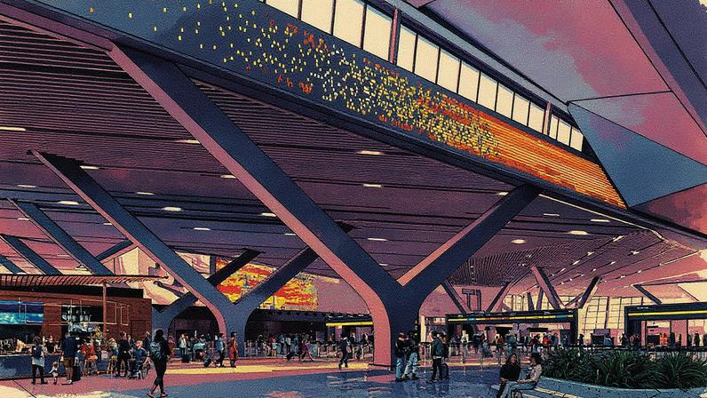 Rendering of the future departures hall at JFK Airport Credit: The New Terminal One at JFK/Arup.