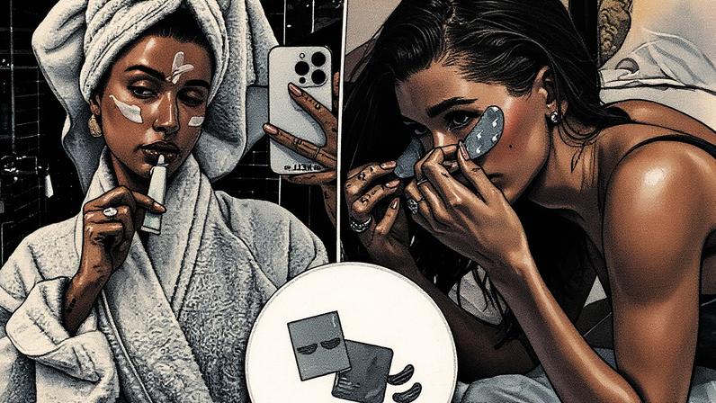 Hailey Bieber's latest Rhode drop is billed as "a hug for your eyes." Instagram/@haileybieber; Sephora/Rhode