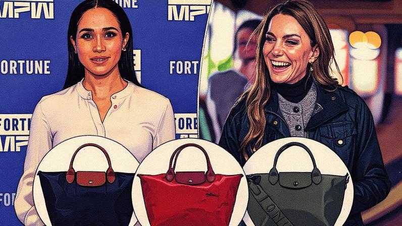 Longchamp's iconic Le Pliage tote is a longtime royal and celebrity favorite. Getty Images for Fortune Media; via REUTERS; Gilt