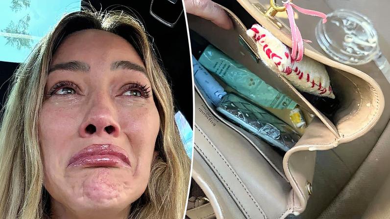 Hilary Duff broke down in tears after spilling her coffee all over her Balenciaga bag. Hilary Duff/Instagram