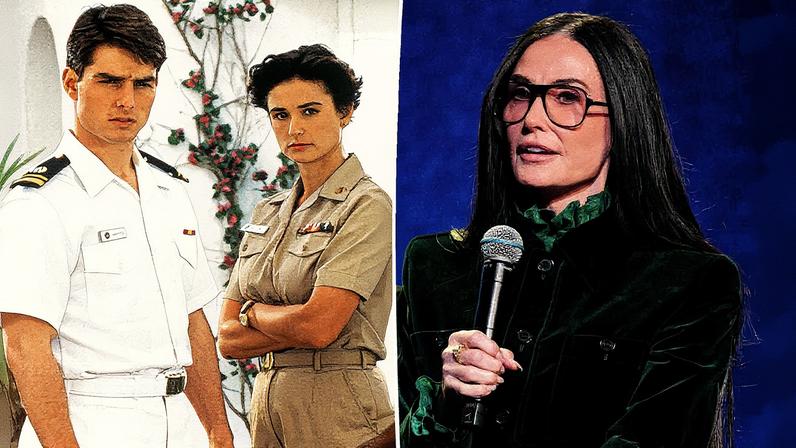 Demi Moore said her A Few Good Men co-star Tom Cruise was embarrassed by her pregnancy when they first started running lines together before filming. Getty Images for The New Yorker