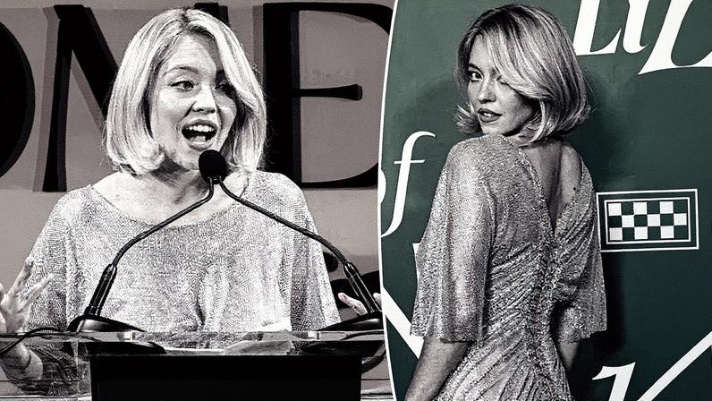 Sydney Sweeney faced online backlash after wearing a see-through dress at Variety’s Power of Women event. Variety via Getty Images