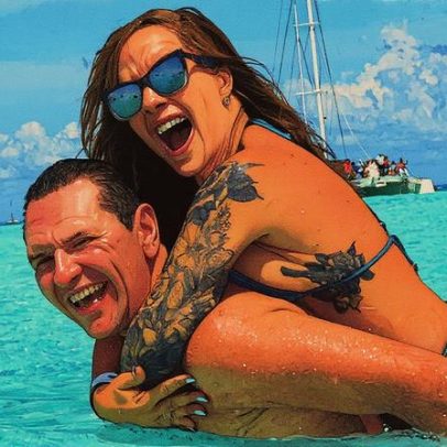 Vivi Fernandez celebra 48 anos com o marido em Punta Cana