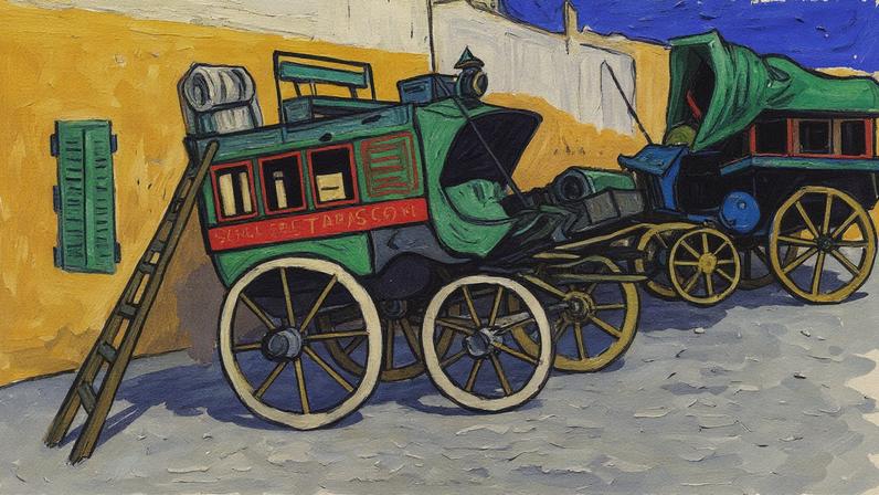 Van Gogh’s Tarascon Stagecoach (October 1888) Los Angeles County Museum of Art (gift of Henry and Rose Pearlman Foundation)