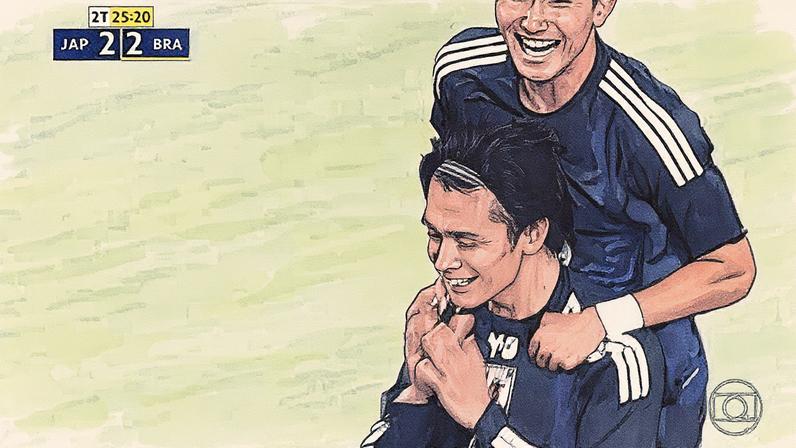 Casemiro em Japão x Brasil — Foto: Koji Watanabe/Getty Images