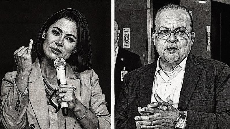 Michelle Bolsonaro e Ibaneis Rocha. Fotos: Divulgação/PL e Renato Alves/Agência Brasília
