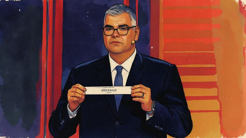 Sorteio da Libertadores — Foto: REUTERS/Cesar Olmedo