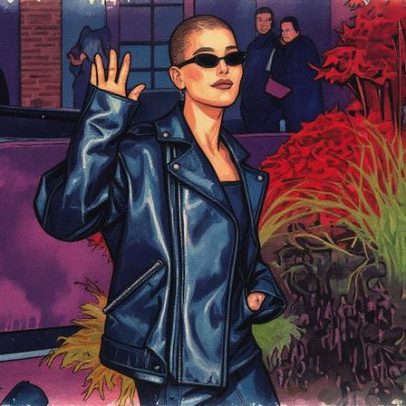 Hailey Bieber desfila com visual total em couro no WSJ Inovator Awards em Nova York