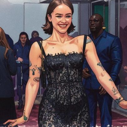 Ella Emhoff muda estilo com vestido rendado preto no prêmio de inovação