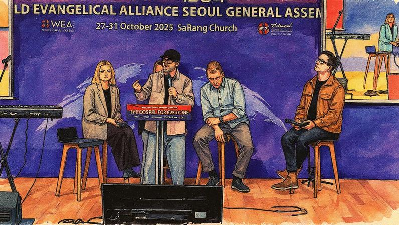 Ben Jack durante a Assembleia Geral da Aliança Evangélica Mundial. (Foto: Reprodução/YouTube/World Evangelical Alliance)