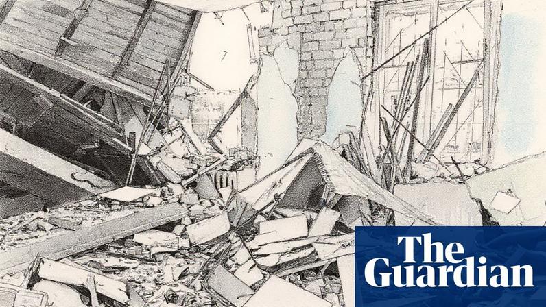 Destruction caused by an overnight drone attack in the Korabelnyi district of Kherson, where Shahed-type kamikaze drones struck residential and educational buildings 21 October 2025.