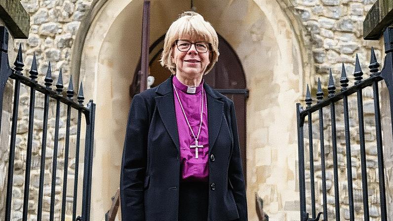 Archbishop of Canterbury-designate Dame Sarah Mullally during a visit to All Saints Church in Canterbury. Photograph: Gareth Fuller/PA