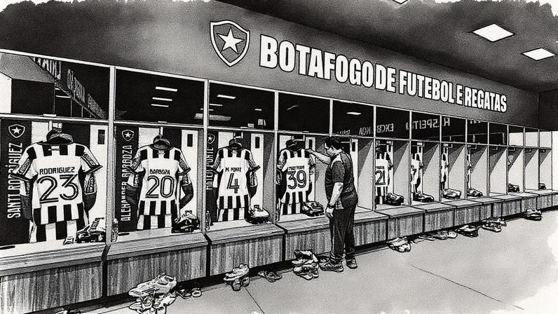 Vestiário do Botafogo para o duelo com o Bahia (Foto: Vítor Silva/Botafogo)