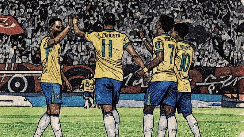 Ataque da Seleção Brasileira vale mais que todo o elenco do Japão. (Foto: @rafaelribeirorio / CBF)