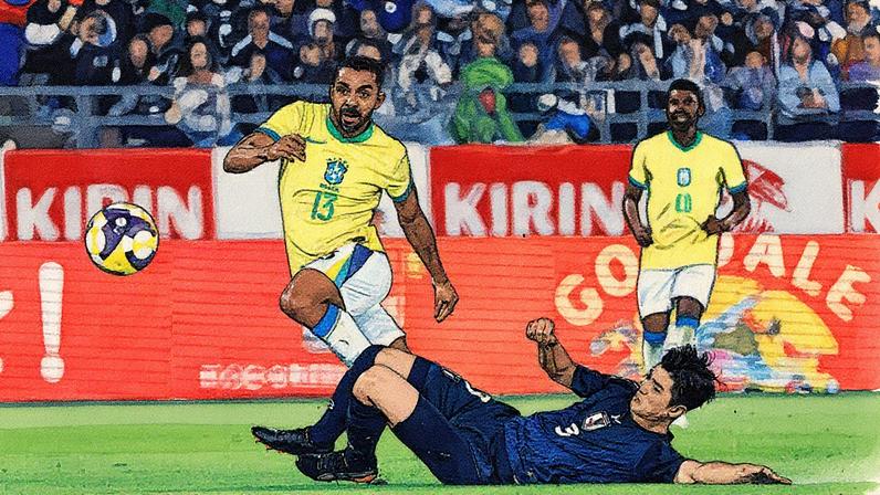 Paulo Henrique abriu o placar para o Brasil (Foto: Rafael Ribeiro/CBF)