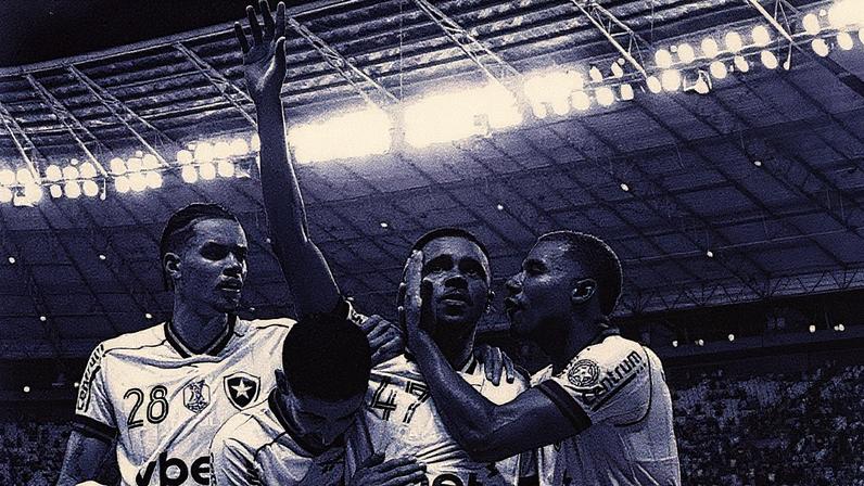 Jeffinho comemora vitória do Botafogo (Foto: Vitor Silva/Botafogo)