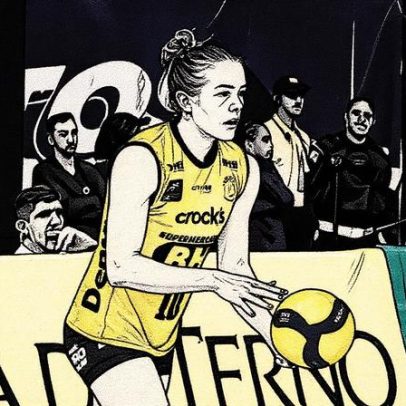 Ex-Flamengo Michelle celebra reencontro com Bernardinho na Superliga