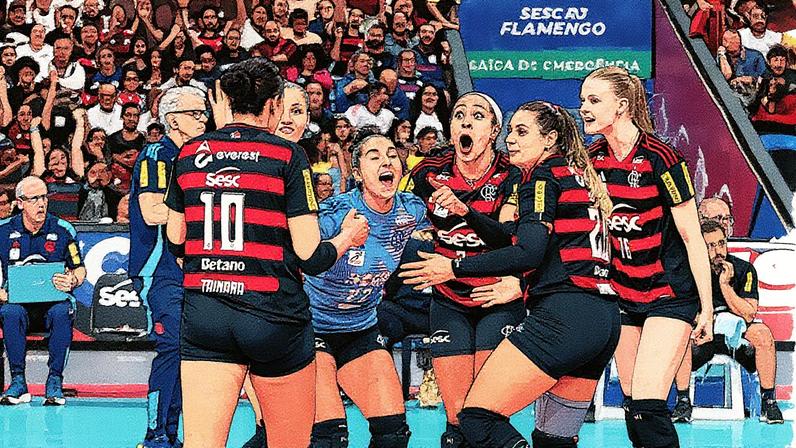 Flamengo vence Praia Clube no Maracanãzinho, pela Superliga (Foto: Mariana Sá/ Flamengo)