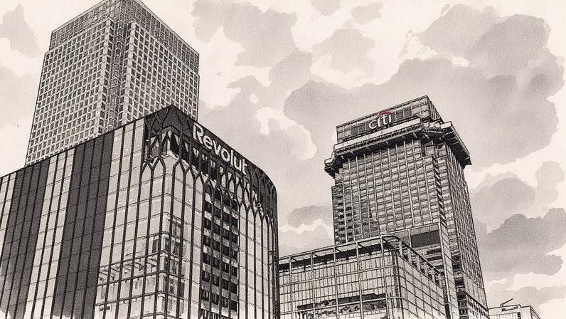 Revolut e investidores estão perto de concluir captação de US$ 3 bi, dizem fontes | Sede da Revolut, em Londres: rodada pode consolidar o status da empresa como a startup mais valiosa da Europa. (Foto: Bloomberg Línea)