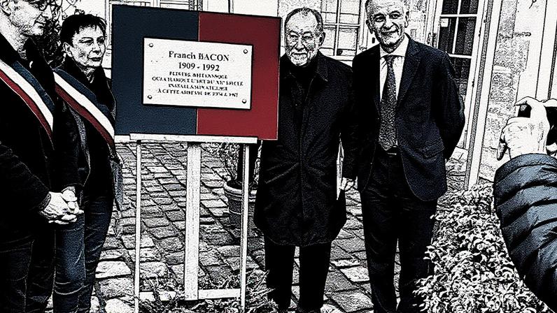 Michael Peppiatt and Guillaume Cerutti at the ceremony; photo: Charles Campbell